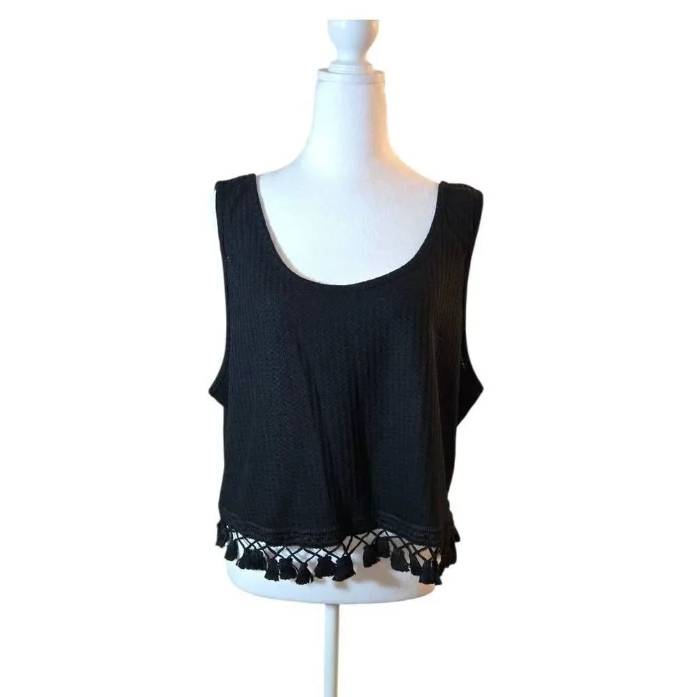 Shein Women's Size 4x Black Knitted Crop Top